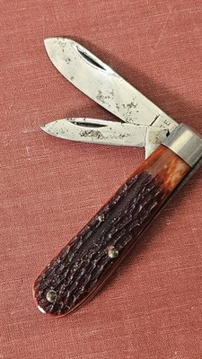 Navaja de Bolsillo Vintage Case XX 6216 Barhead Jack Hueso Rojo Foto 1 de 4