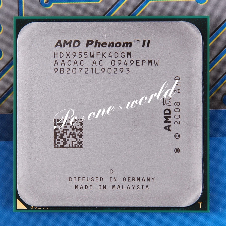 100% OK HDX955WFK4DGM AMD Phenom II X4 955 3.2 GHz Quad-Core Processor CPU - Image 1 of 1