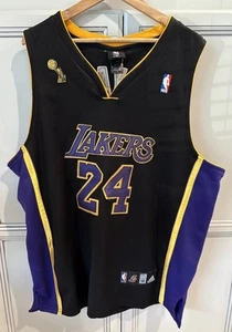 NBA LA Lakers Kobe Bryant #24 Jersey Adidas Size 54 Championship Trophy Preowned - Picture 1 of 23
