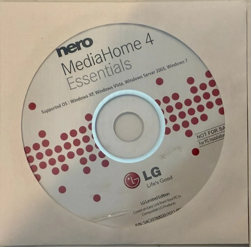 Nero 4 Media Home Essentials Software Disc CD OEM XP Vista Windows  Disc Burning - Image 1 of 1