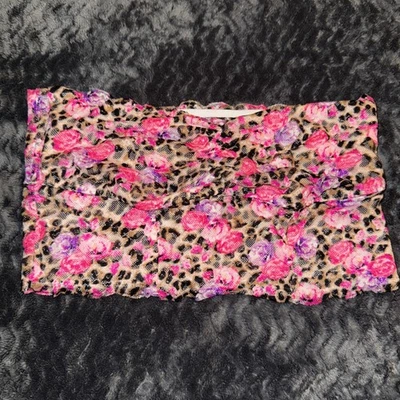 Nuevo sin etiquetas 2013 Victorias Secret ROSA Floral Leopardo Estampado Encaje Bandeau Talla Grande Foto 1 de 4