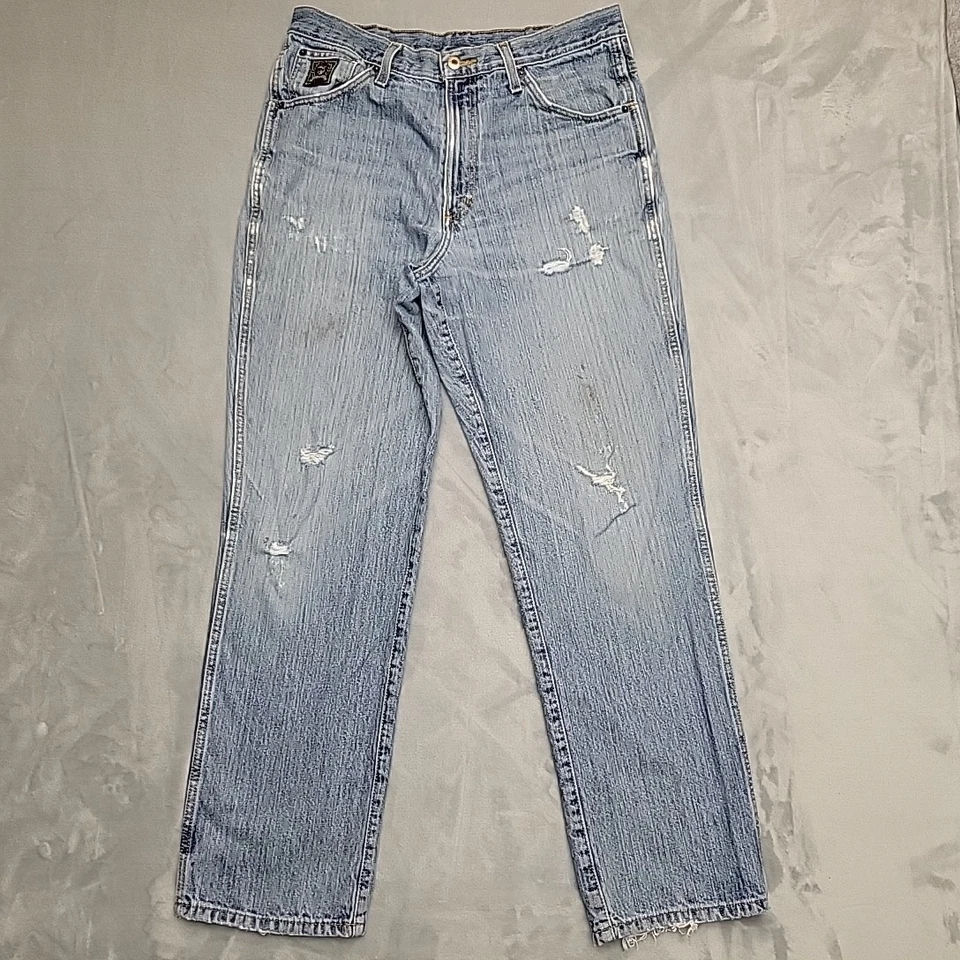 Pantalones de mezclilla Cinch para hombre 34x32 azul etiqueta verde vaquero occidental rodeo Rocky Mountain Foto 1 de 4