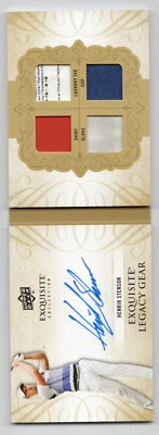 2014 Upper Deck Exquisite Golf Legacy Gear Booklet Auto Henrik Stenson 12/15 - Image 1 of 2