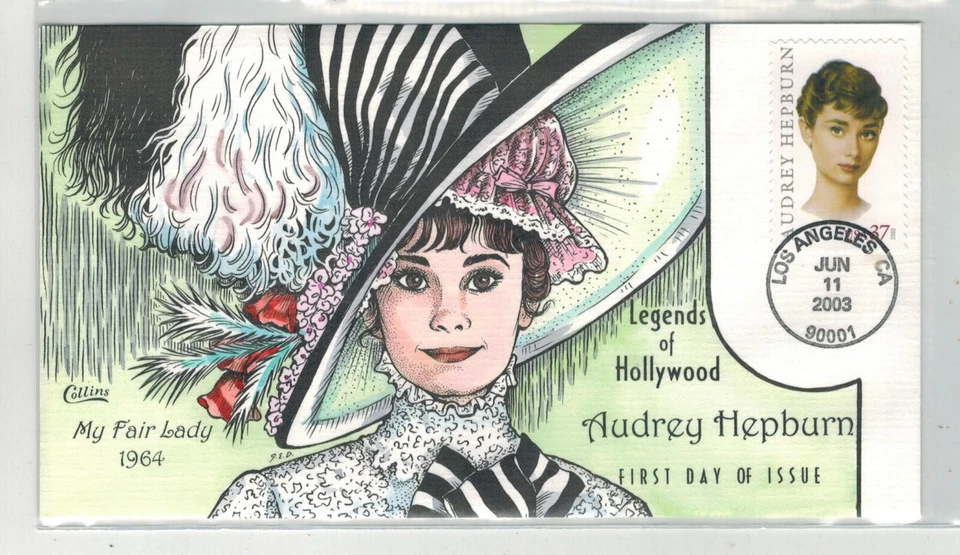 2003 COLLINS HANDPAINTED 3786 AUDREY HEPBURN LEGENS OF HOLLYWOOD MY FAIR LADY - Image 1 of 1