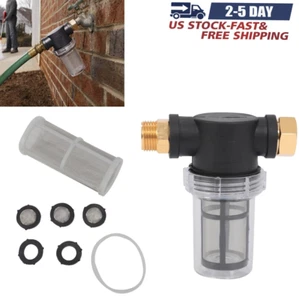 Garden Hose Filter for Pressure Washer Inlet Water, Inline Filter for Sediment - Picture 1 of 10