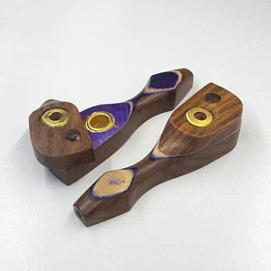 9,5 cm / 3,7" Holz Traveller Pocket Monkey Twister Pfeife (sortiert) - Bild 1 von 3