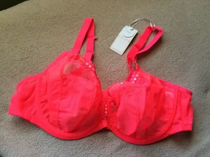 Elomi 42DD Neon Pink Flame Matilda Underwire Bra Style 8900 NWT - Picture 1 of 6