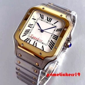 Orologio da polso uomo quadrato 38 mm NH35 automatico vintage zaffiro lusso sterile - Foto 1 di 15