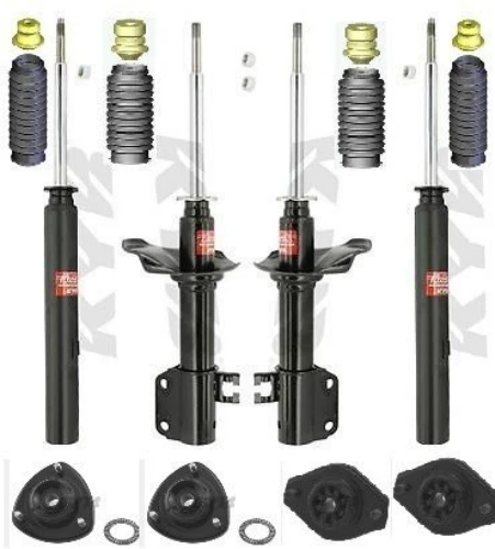 JUEGO DE 4 AMORTIGUADORES KYB STRUTS 1989 89 90 91 92-1995 GEO METRO CON SOPORTES Y BOTAS Foto 1 de 1