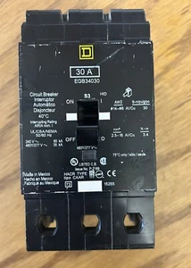 Square D EGB34030 30A 3 Pole Circuit Breaker Used - Picture 1 of 4