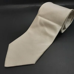 BRIONI 100% Silk Ivory Neck Tie Made In Italy Light Blue Dots 59”L 4"W - Picture 1 of 8