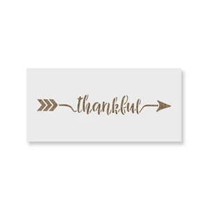 Thankful Arrow Stencil - Durable & Reusable Mylar Stencils - Picture 1 of 5