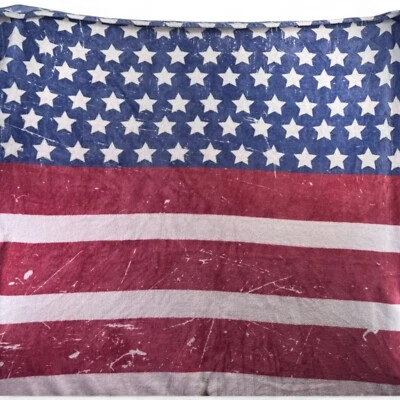 Throw Blanket Remington Company USA 48x54 America Flag Red White Blue - Image 1 of 4