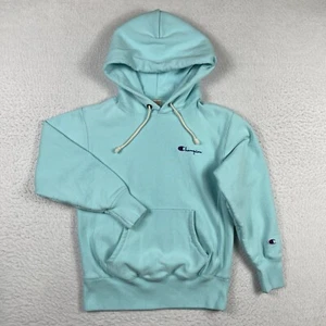 Champion Womens Sweatshirt XS Blue Pullover Hoodie Reverse Weave Gym Athleisure - Picture 1 of 15