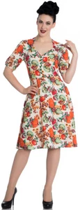 Vestido Rockabilly Hell Bunny HARVEST Vintage PUMPKIN Bellota Novia - Imagen 1 de 2