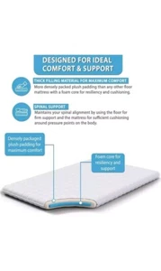 Native Nest Japanese Futon Floor Mattress, Medium Firm , Queen, White - Picture 1 of 3