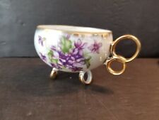 Vintage Iridescent Violet 2 3/4"H Ring Footed Cup
