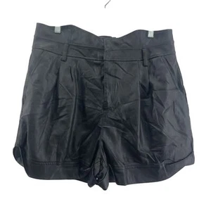 Bar III Women's Sexy Black Faux Leather Shorts 2XL Preowned - Picture 1 of 5