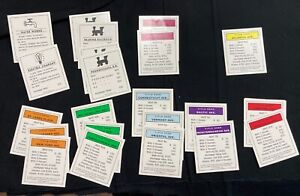 Monopoly Game Replacement Deed Cards - Various year sets 1974-2007