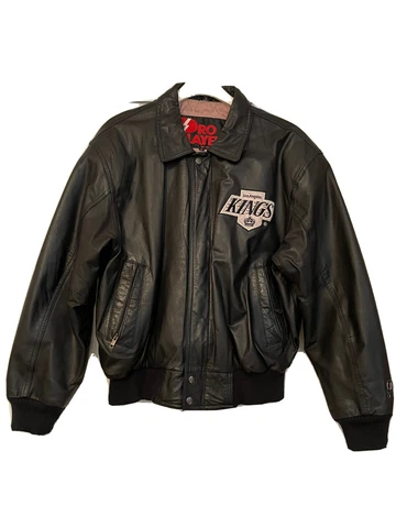 Los Angeles Kings Hockey Genuine Leather Jacket-Pro Player (brand) Size Meduim Cover