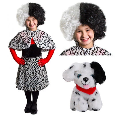 NIÑAS MALVADO PERRO DAMA DISFRAZ VESTIDO CAPA GUANTES NIÑO LIBRO DÍA MUNDIAL VESTIDO ELEGANTE Foto 1 de 4