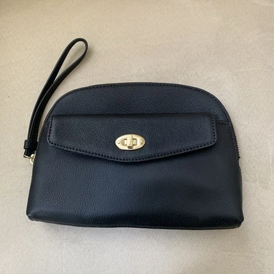 Talbots Black Leather Zipper Pouch  - Image 1 of 4