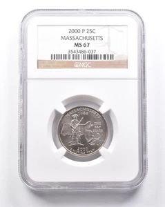 MS67 2000-P Washington State Quarter Massachusetts NGC *6341 - Picture 1 of 3