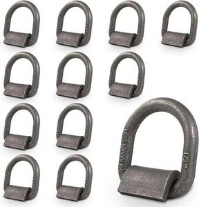 Anillo en D forjado con soldadura de alta resistencia de 1/2" con paquete de 12 1/2  - Imagen 1 de 7