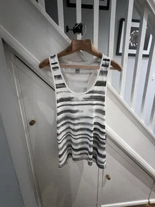 ASOS White Cotton Striped Lightweight Vest Top. XL (SD) - Picture 1 of 12