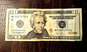 2013 20 Dollar Bill With Fancy Serial Number! BINARY!!! Scores 99.14% COOL! 😎 - Picture 1 of 5