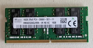 NEW SK Hynix 16GB 2Rx8 PC4-2666 DDR4 SODIMM SDRAM HMA82GS6DJR8N-VK - Picture 1 of 2