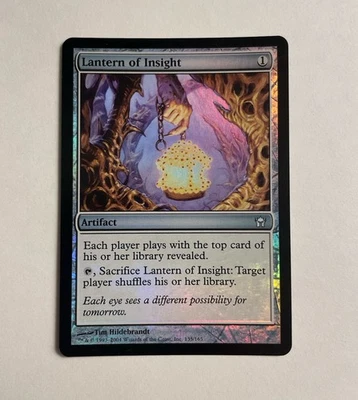 1x FOIL Lantern of Insight MTG Card Fifth Dawn Uncommon Artifact LP - Image 1 of 4