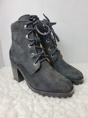 Botas de tacón grueso Rachel Comey Rollickc para mujer talla 7 gamuza negra nobuck  Foto 1 de 4