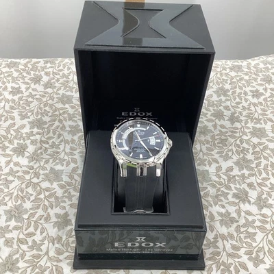 Reloj automático de acero inoxidable para hombre S. Edox Grand Ocean 83006-3CA-NIN ~ ¡NUEVO EN CAJA! Foto 1 de 4