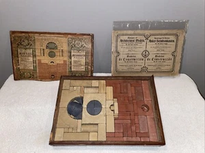 Richters Vintage Early 1900s No. 8A Anchor Blocks Construction Wood Box Nice! - Picture 1 of 6