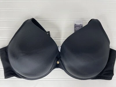 NUEVO Sujetador Lane Bryant Cacique Smooth Boost Plunge Talla 48DD Negro Foto 1 de 4