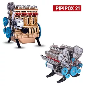 Engine Model Desktop Engine, 4-Cylinder-Inline Car Engine Model Building UK FREE - Picture 1 of 11