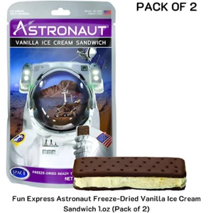 Fun Express Astronaut Freeze-Dried Vanilla Ice Cream Sandwich 1.oz (Pack of 2) - Picture 1 of 4