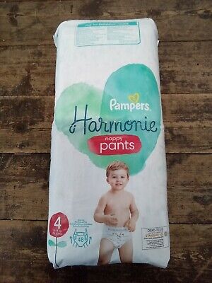Pampers Harmonie Baby Dry Nappy Pants Stretchy Pull Ups Size 4 Quantity 48 • 19.99£