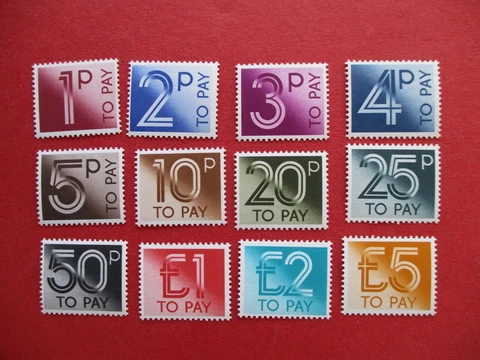 SGD90 - SGD101 Postage Due To Pay Set 1982 Elizabeth II Great Britain UK MNH Cover