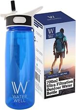 WaterWell Wasserfilterflasche, BPA-frei Tritan, 2-stufiger Filter mit 1.000L