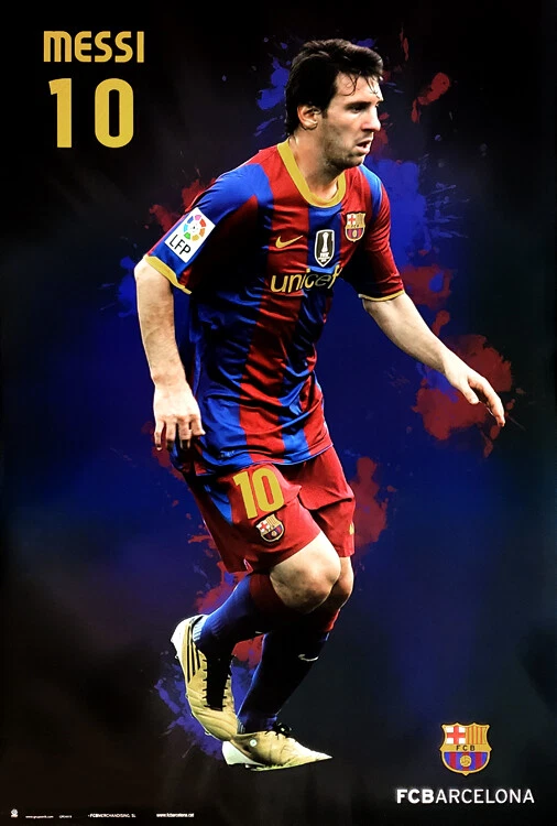 PÓSTER LIONEL MESSI Barcelona La Liga Fútbol Vintage Original 2011 Acción 24x36 Foto 1 de 1