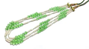 16"-18"inch Necklace Pearl, Prehnite Muskmelon Quartz 3mm/6-7mm Ready To Wear - Picture 1 of 11