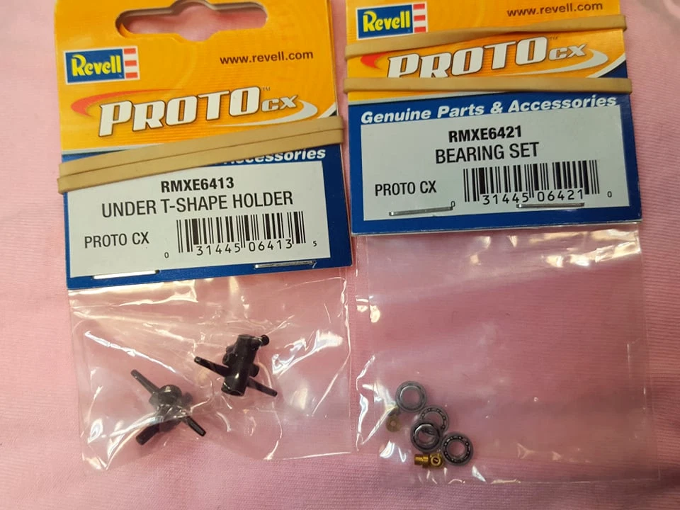 PROTO CX   RMXE6421 Bearing Set, RMXE6420 Collar Set, & RMXE6413 T-shaped Holder - Image 1 of 2