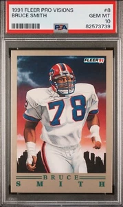 1991 Fleer Pro-Visions โ Bruce Smith โ Buffalo Blitz๐ฆฌ โ ๐ MINT PSA 10 โ pop 9 - Picture 1 of 3