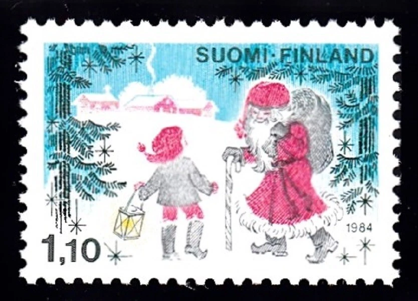 FINLAND #698 MNH FATHER CHRISTMAS & BROWNIE - Image 1 of 1