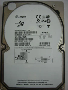 Seagate 9.1GB SCSI 80Pin 7.2k 3.5" HDD ( ST39236LC 9N3011-002 ) REF - Afbeelding 1 van 3