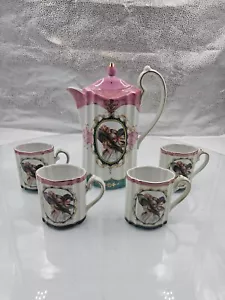 Vintage Royal Vienna Victorian Woman Teapot & Cup Set (Rare) - Picture 1 of 10