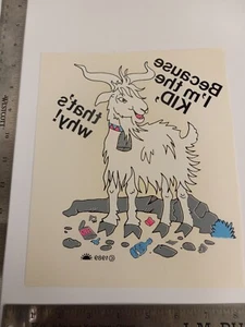 Vintage (Original Bootleg Iron -On / Heat Transfer) Because I'm the KID (T12) - Picture 1 of 1