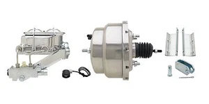 1955-57 GM Fullsize Tri-Five Cars Chrome 8" Power Brake Booster Kit, GMFS1-311 - Picture 1 of 5